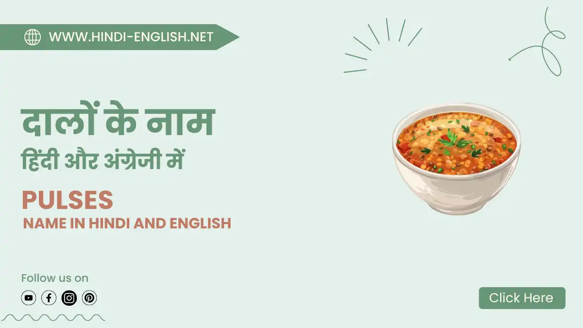 lentils and pulses name in hindi and english